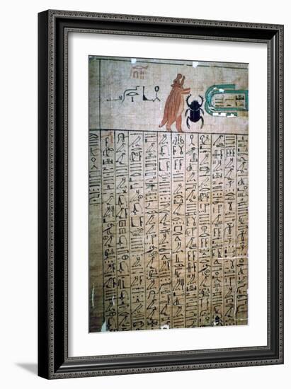 Egyptian hieroglyphs from a Book of the Dead. Artist: Unknown-Unknown-Framed Giclee Print