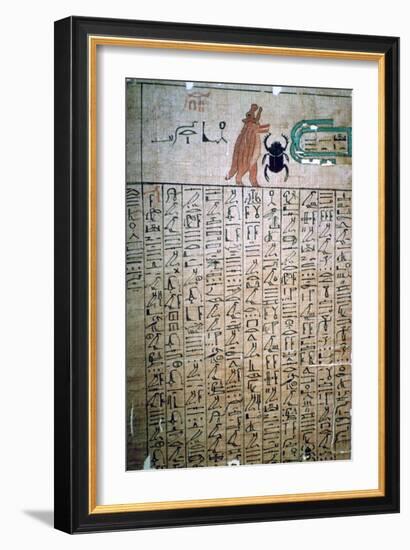 Egyptian hieroglyphs from a Book of the Dead. Artist: Unknown-Unknown-Framed Giclee Print