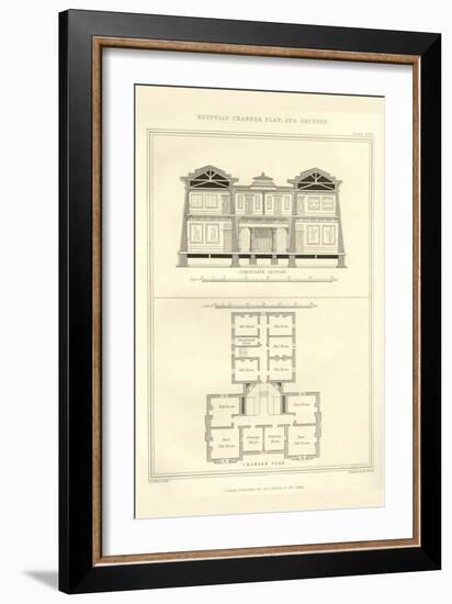 Egyptian Interior Plan-Richard Brown-Framed Art Print