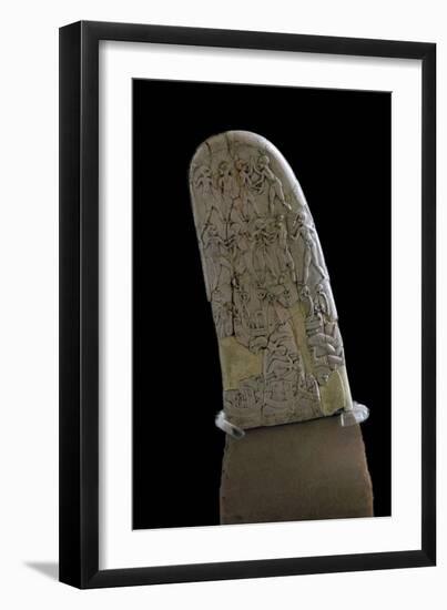 Egyptian ivory handle of a dagger. Artist: Unknown-Unknown-Framed Giclee Print