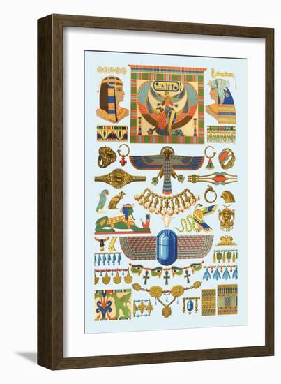 Egyptian Jewelry-Racinet-Framed Art Print