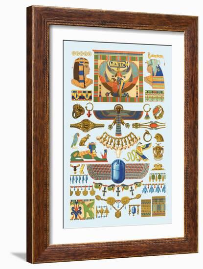 Egyptian Jewelry-Racinet-Framed Art Print