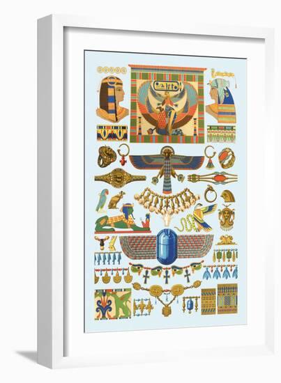 Egyptian Jewelry-Racinet-Framed Art Print