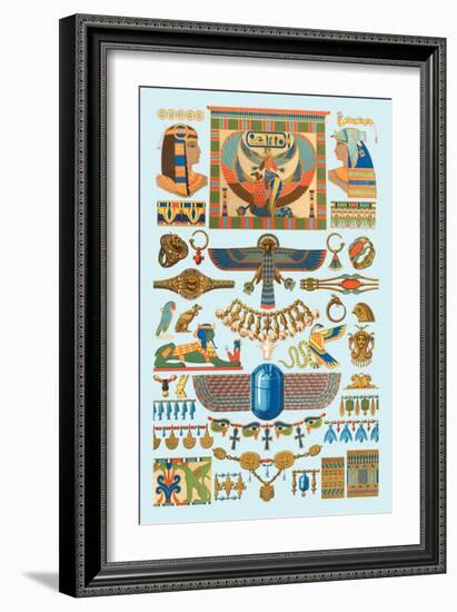 Egyptian Jewelry-Racinet-Framed Art Print