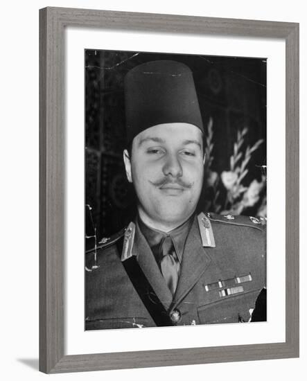 Egyptian King Farouk at His Palace-Margaret Bourke-White-Framed Premium Photographic Print