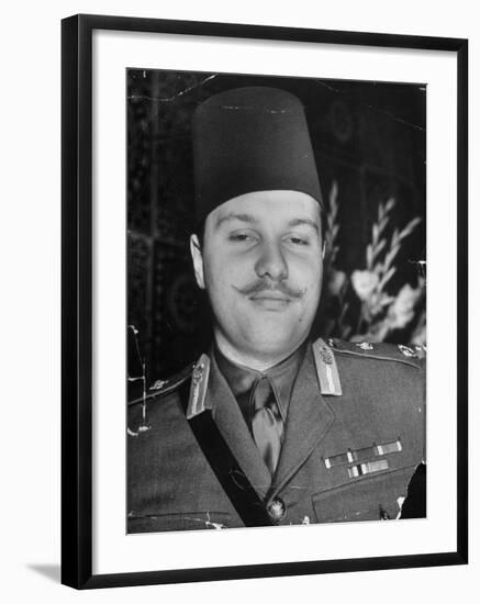 Egyptian King Farouk at His Palace-Margaret Bourke-White-Framed Premium Photographic Print