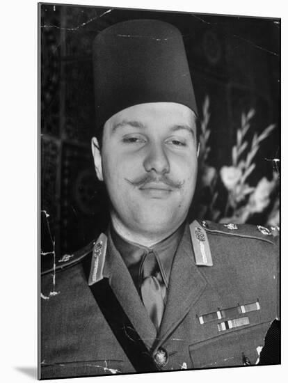 Egyptian King Farouk at His Palace-Margaret Bourke-White-Mounted Premium Photographic Print