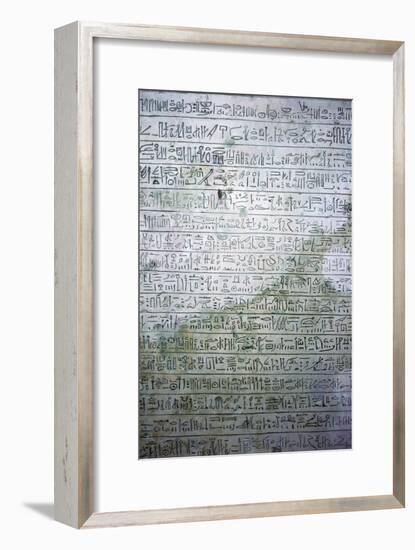 Egyptian limestone stele with hieratic script-Unknown-Framed Giclee Print