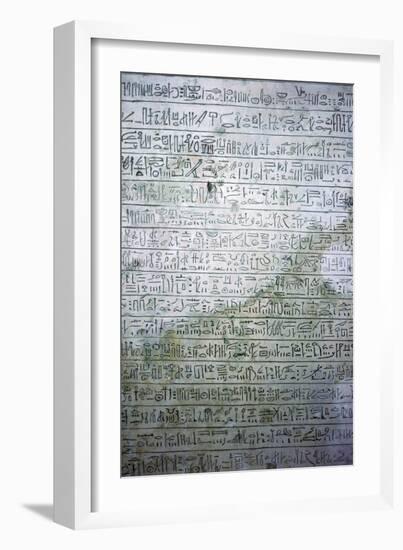 Egyptian limestone stele with hieratic script-Unknown-Framed Giclee Print