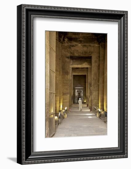 Egyptian man at Edfu Temple, Egypt.-Julien McRoberts-Framed Photographic Print