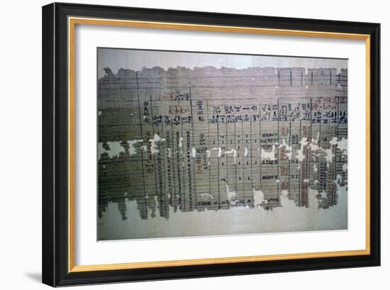 Egyptian monthly accounts from the archive of a temple. Artist: Unknown-Unknown-Framed Giclee Print