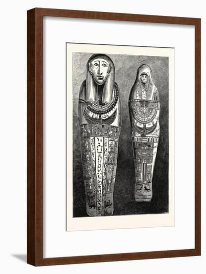 Egyptian Mummy and Case in the British Museum, London, UK-null-Framed Giclee Print