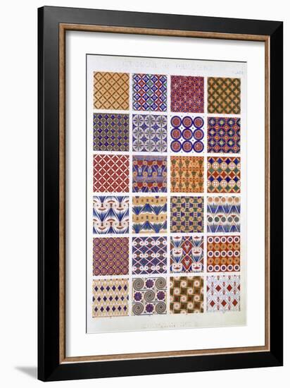 Egyptian No 5, Plate X, from The Grammar of Ornament by Owen Jones-Owen Jones-Framed Giclee Print