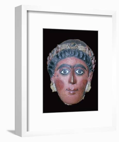 Egyptian painted funerary mask, 2nd century BC. Artist: Unknown-Unknown-Framed Giclee Print
