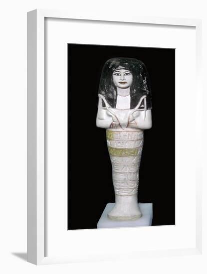 Egyptian painted limestone shabti. Artist: Unknown-Unknown-Framed Giclee Print