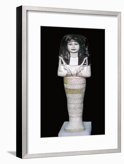 Egyptian painted limestone shabti. Artist: Unknown-Unknown-Framed Giclee Print