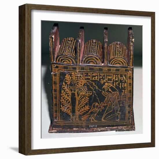 Egyptian painted shabti-box of Anhai-Unknown-Framed Giclee Print