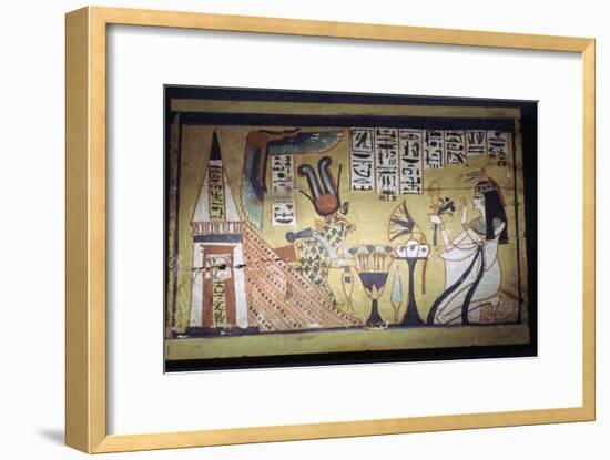 Egyptian painting on a wooden shabti box. Artist: Unknown-Unknown-Framed Giclee Print