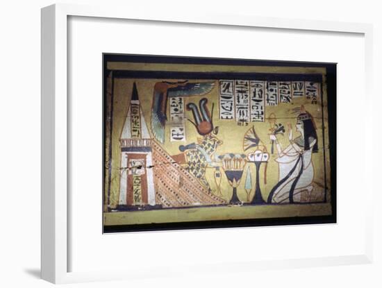 Egyptian painting on a wooden shabti box. Artist: Unknown-Unknown-Framed Giclee Print