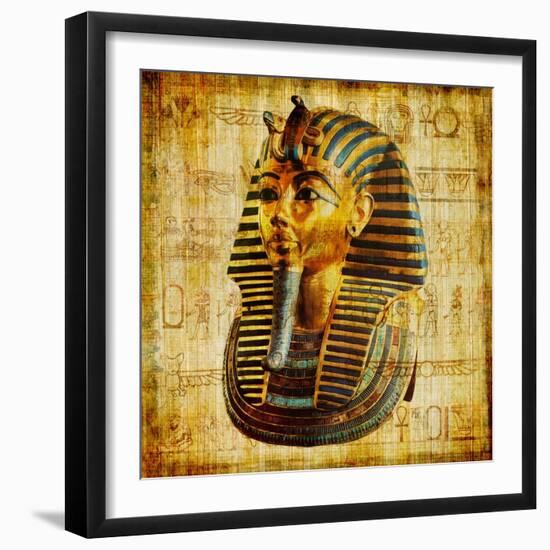 Egyptian Papyrus With Pharaoh-Maugli-l-Framed Premium Giclee Print