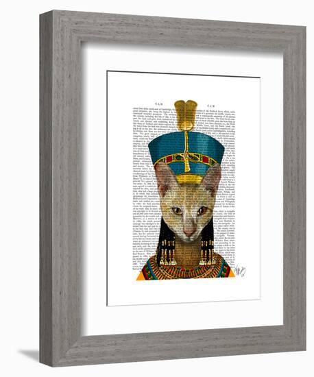 Egyptian Queen Cat-Fab Funky-Framed Art Print