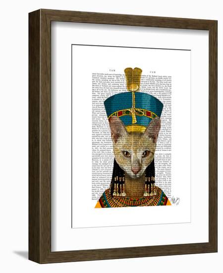 Egyptian Queen Cat-Fab Funky-Framed Art Print