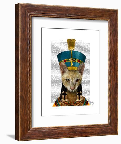 Egyptian Queen Cat-Fab Funky-Framed Art Print