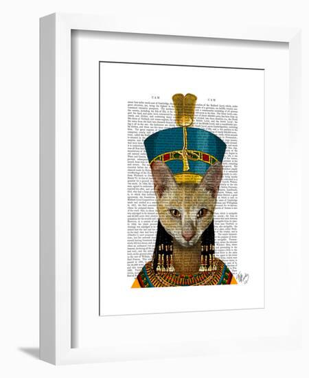 Egyptian Queen Cat-Fab Funky-Framed Art Print