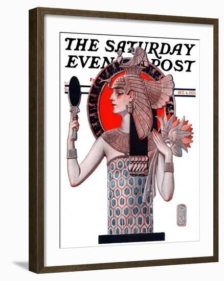 "Egyptian Queen," Saturday Evening Post Cover, October 6, 1923-Joseph Christian Leyendecker-Framed Giclee Print