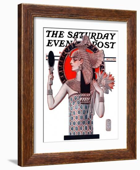 "Egyptian Queen," Saturday Evening Post Cover, October 6, 1923-Joseph Christian Leyendecker-Framed Giclee Print