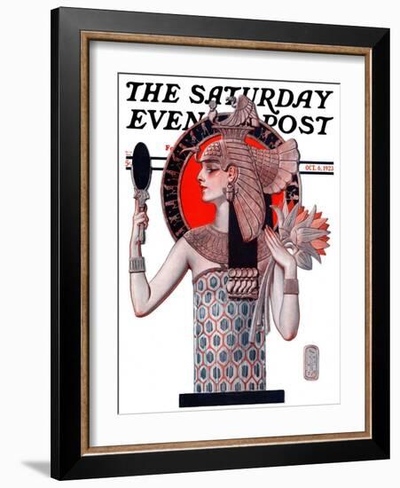 "Egyptian Queen," Saturday Evening Post Cover, October 6, 1923-Joseph Christian Leyendecker-Framed Giclee Print