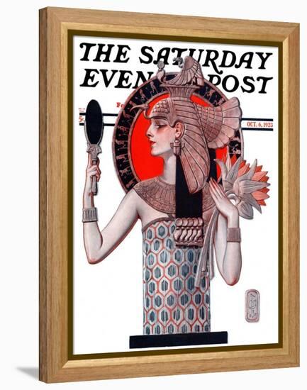 "Egyptian Queen," Saturday Evening Post Cover, October 6, 1923-Joseph Christian Leyendecker-Framed Premier Image Canvas