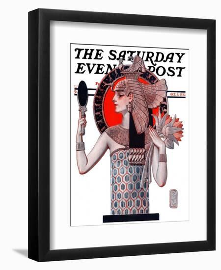 "Egyptian Queen," Saturday Evening Post Cover, October 6, 1923-Joseph Christian Leyendecker-Framed Giclee Print