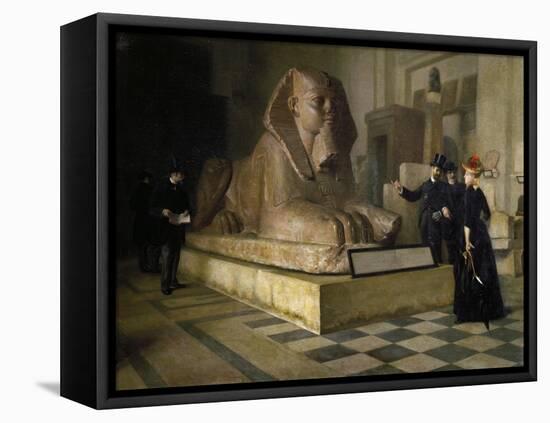 Egyptian Room of Louvre and Great Sphinx, by Guillaume Larue (1851-1935)-null-Framed Premier Image Canvas