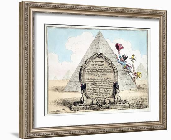 Egyptian Sketches, Published Hannah Humphrey in 1799-James Gillray-Framed Giclee Print