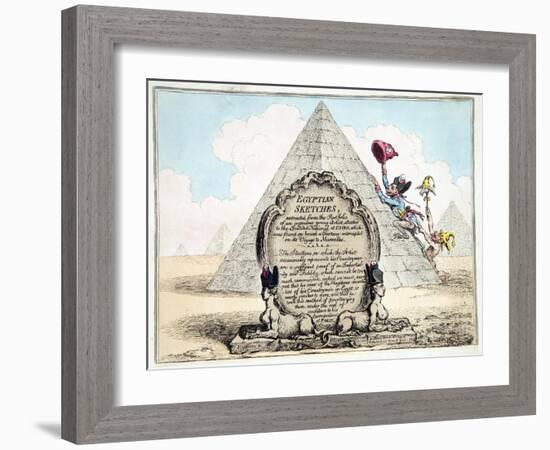 Egyptian Sketches, Published Hannah Humphrey in 1799-James Gillray-Framed Giclee Print