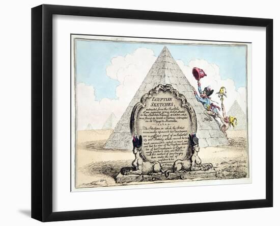 Egyptian Sketches, Published Hannah Humphrey in 1799-James Gillray-Framed Giclee Print