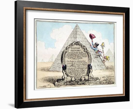 Egyptian Sketches, Published Hannah Humphrey in 1799-James Gillray-Framed Giclee Print