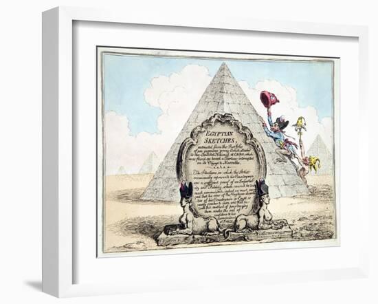 Egyptian Sketches, Published Hannah Humphrey in 1799-James Gillray-Framed Giclee Print