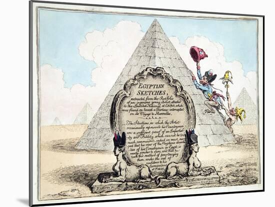 Egyptian Sketches, Published Hannah Humphrey in 1799-James Gillray-Mounted Giclee Print