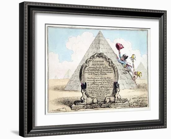 Egyptian Sketches, Published Hannah Humphrey in 1799-James Gillray-Framed Giclee Print