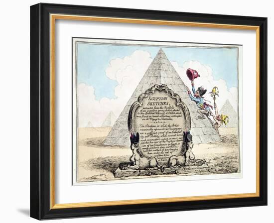 Egyptian Sketches, Published Hannah Humphrey in 1799-James Gillray-Framed Giclee Print