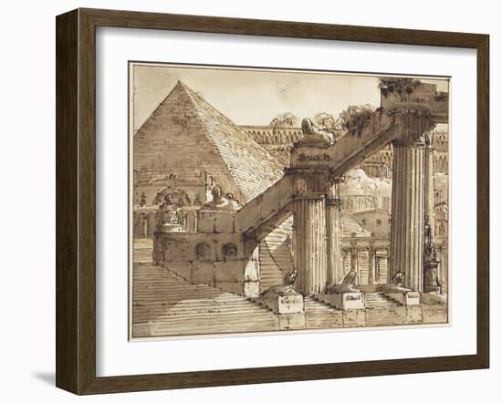 Egyptian Stage Design, 1800-10-Pietro Gonzaga-Framed Giclee Print