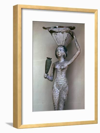 Egyptian statuette of a woman bearing offerings, 22nd century BC. Artist: Unknown-Unknown-Framed Giclee Print