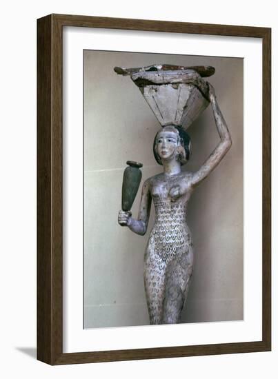 Egyptian statuette of a woman bearing offerings, 22nd century BC. Artist: Unknown-Unknown-Framed Giclee Print