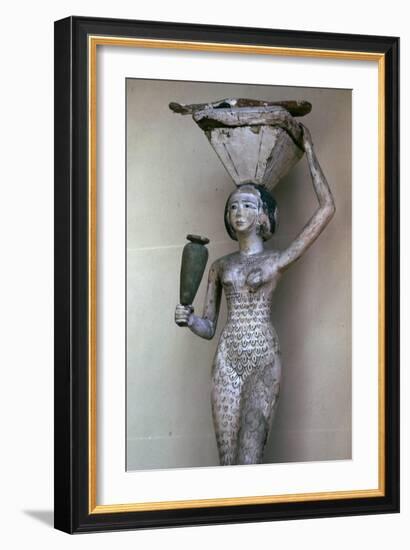 Egyptian statuette of a woman bearing offerings, 22nd century BC. Artist: Unknown-Unknown-Framed Giclee Print