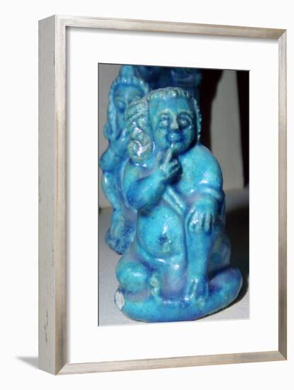 Egyptian statuette of Harpocrates as the infant Horus. Artist: Unknown-Unknown-Framed Giclee Print