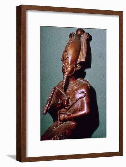 Egyptian statuette of Osiris. Artist: Unknown-Unknown-Framed Giclee Print