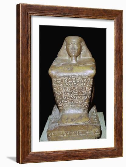 Egyptian statuette of Senenmut. Artist: Unknown-Unknown-Framed Giclee Print