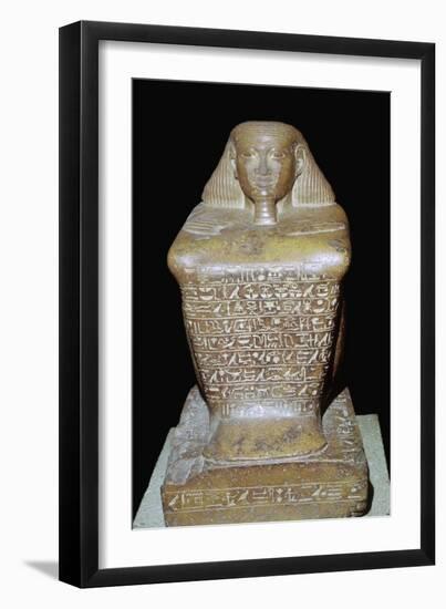 Egyptian statuette of Senenmut. Artist: Unknown-Unknown-Framed Giclee Print